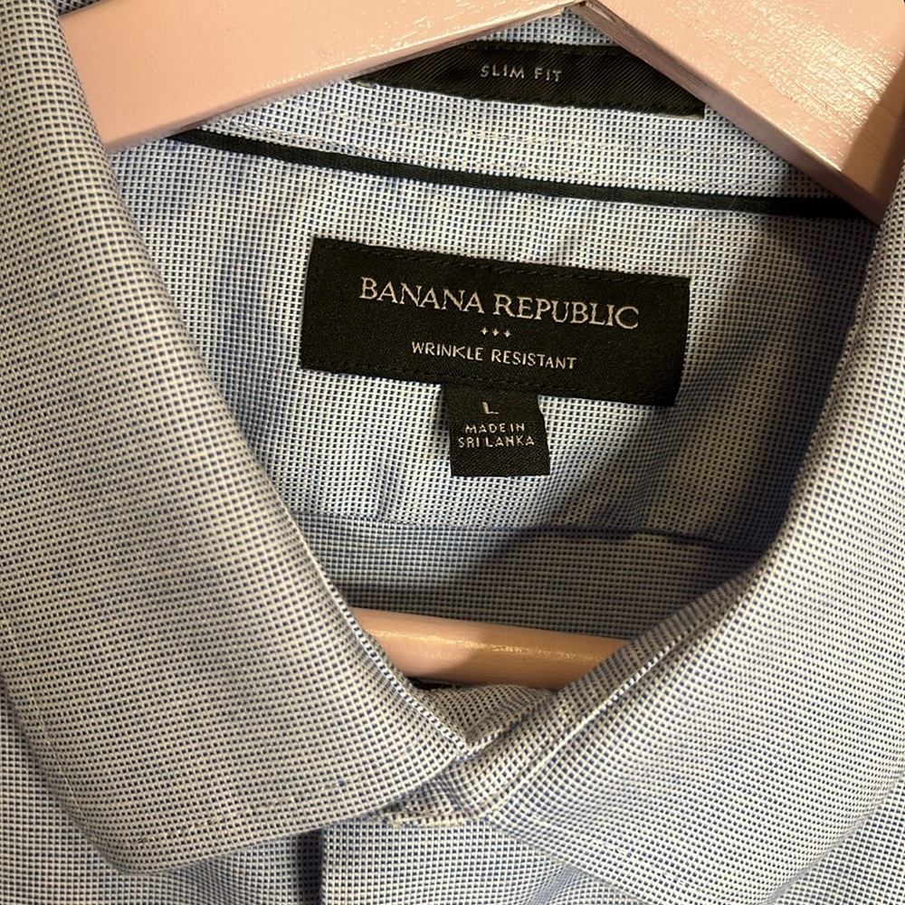 Banana Republic Men’s Large Button-Down Dress Shirt | Classic & Clean 0165 - Picture 2 of 5